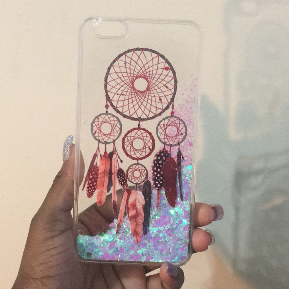 Falling glitter dreamcatcher iPhone 6/6s plus case